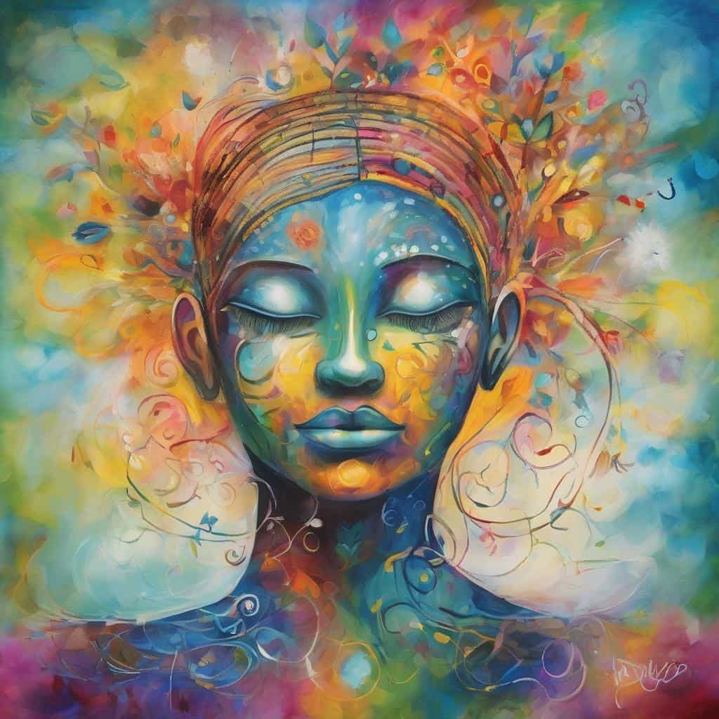 Αγία Μονή Σιωπηλή, φανταστική τέχνη, αισιόδοξη εικόνα, όμορφα χρώματα, ελπίδα και ηρεμία, εμπνευσμένη τέχνη, συναρπαστικό έργο τέχνης, μουσική και τέχνη, σύγχρονη ζωγραφική, τέχνη και πνευματικότητα.